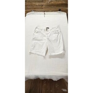 Lee Womens Regular Fit Mid Rise Chino Shorts‎ White Size 12 Medium 4621710